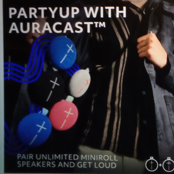 Ultimate Ears MINIROLL Waterproof Bluetooth Wireless Mini Portable Speaker Black - Picture 5 of 15